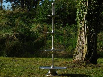 Robuuste Etagère XL - 125 cm - 4-Laags - Zilverkleurig - 125 cm - Alu