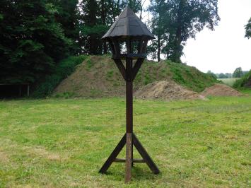 Handgefertigtes Vogelfutterhaus - Robust - 210 cm - Holz