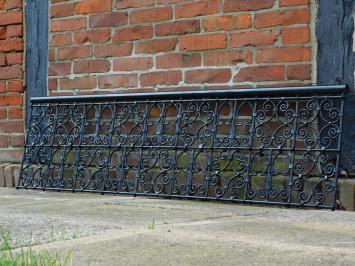 Antique vintage Fence - Grid - Wall ornament - French balcony - 168 cm - Black