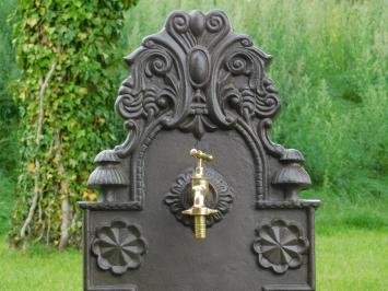 Zierbrunnen - mit Messinghahn - Alu - Dunkelbraun