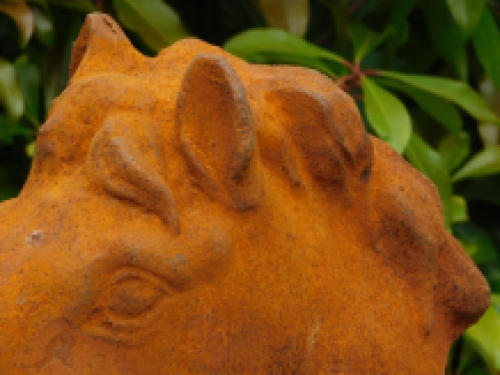 Pferdekopf - Gusseisen in Rost-Optik