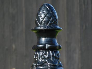 Freistehender Springbrunnen - Alu - schwarz - Wasserhahn