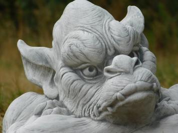 Gargoyle XL – Solid Stone – 42 cm Wide – Garden Statue