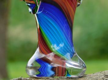 Glass Rooster Sculpture – 28.5 x 20 cm – Handmade Glass-blown Artwork