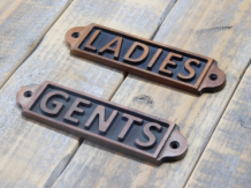 Ladies and Gents - Türschilder - 2er-Set