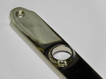 Smalle Deurplaat - PC 92 - Hoogglans Vernikkelt Messing