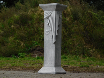 Griechischer Sockel mit Medusa-Draperie – 100 cm – Steinsäule