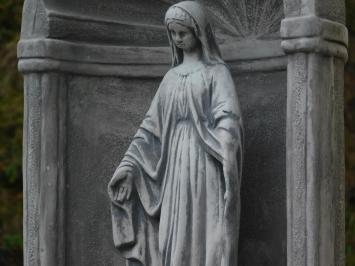 Large Classic Prayer Chapel with Statue of the Virgin Mary – approx. 95 x 70 cm – Stone