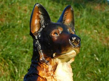 Schäferhund in Farbe - 60 cm - Polystone