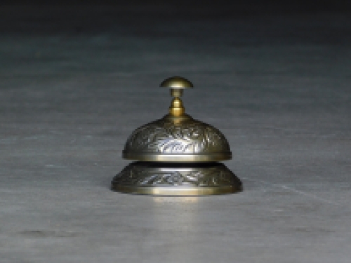 Hotelglocke Blume - alu - braun messing