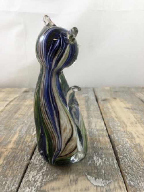 Muranoglas-Skulptur einer sitzenden Miniaturkatze, Letste!