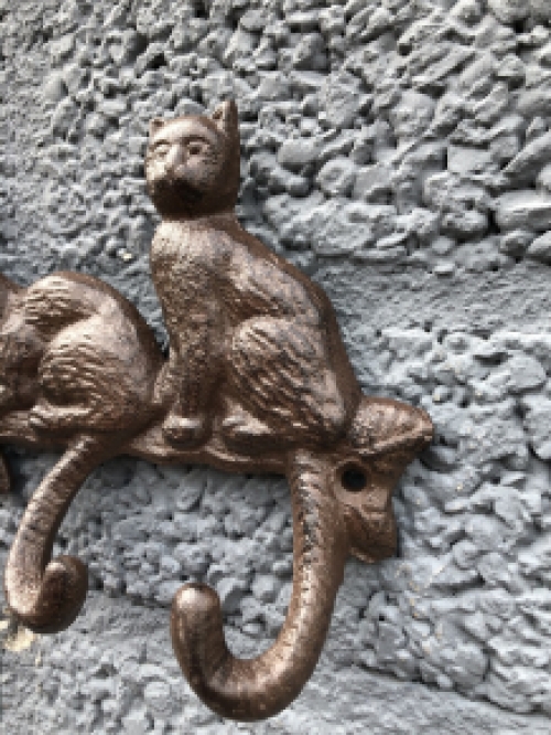 Garderobenständer mit Katzen - Braun - Gusseisen