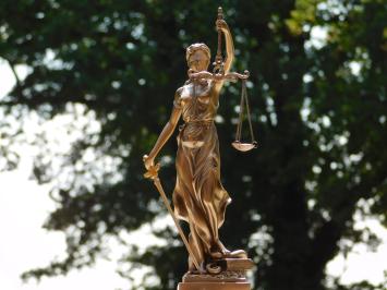 Justitia-Statue – Bronzeoptik – 35 cm – Polystone