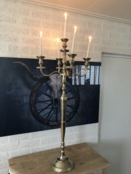 Große Stehwandleuchte – 120 cm – Aluminium – Rohgold