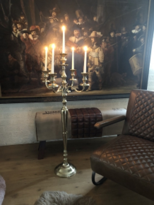 Große Stehwandleuchte – 120 cm – Aluminium – Rohgold