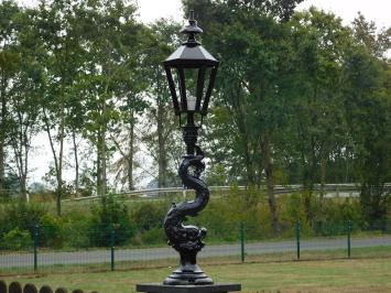 Lantaarnpaal Mystieke Vis met Zeshoekige Kap – 110 cm - Zwart - Alu