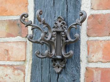 Kleiderständer mit beweglichen Haken - Gusseisen - Braun
