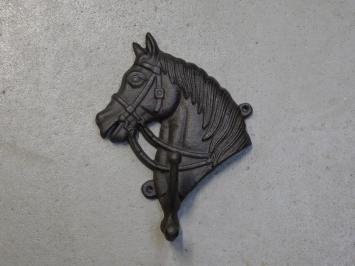 Garderobenständer Horse - Doppelhaken - Gusseisen - dunkelbraun