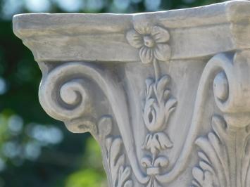 Classic Pedestal with Capital – 80 cm – Solid Stone