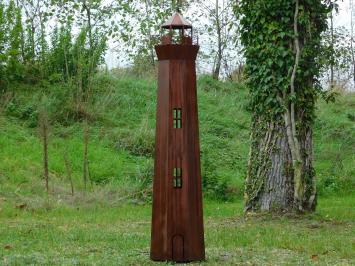 Klassieke Metalen Vuurtoren XL - 130 cm - Roestlook - Decoratie voor Tuin & Interieur