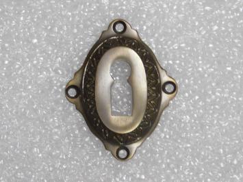 Klassische Schlossrosette BB – Dunkel patiniertes Messing