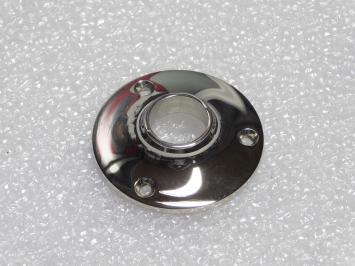 Round Door Handle Rosette – Gloss Nickel – Ø 5 cm