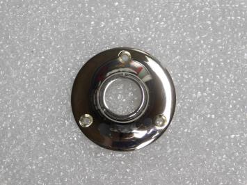 Round Door Handle Rosette – Gloss Nickel – Ø 5 cm
