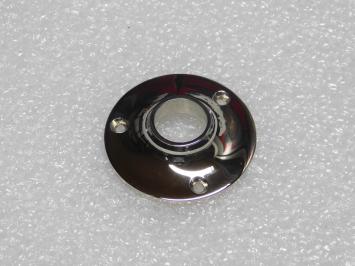 Round Door Handle Rosette – Gloss Nickel – Ø 5 cm
