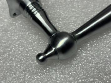 Türbeschlagset Nickel – mattes Chrom – 2 Türgriffe und Rosetten