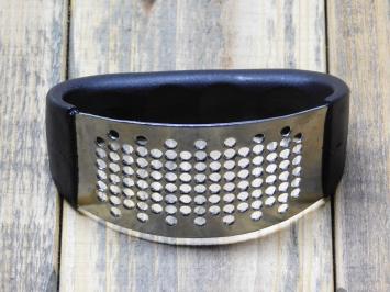 Knoblauchpresse - Edelstahl - Schwarz