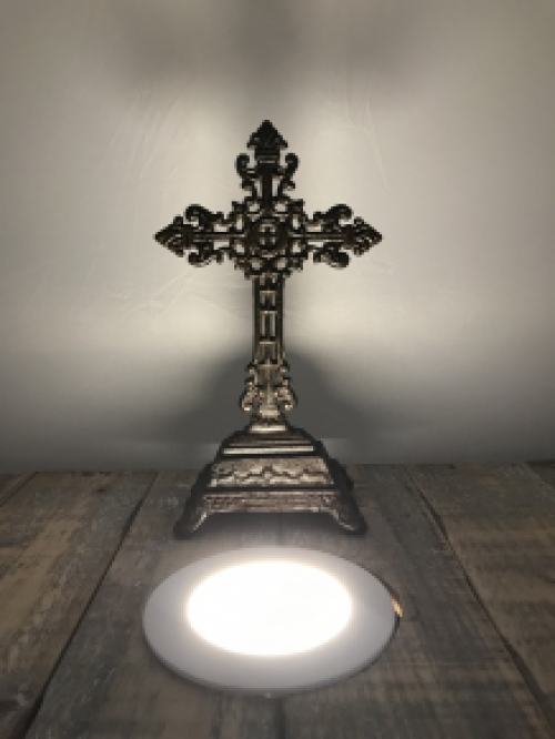 Cross on a Stand – 25 cm – Cast Iron – Standing Crucifix