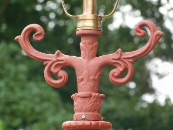 Lamp Post XL with Copper Cap - 325 cm - Cast Iron Raw Slate