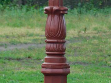 Sturdy Lamp Post - 320 cm - Cast Iron Menie Rough with Black Cap