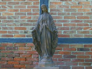 Marienstatue für den Garten – 110 cm – Steinoxid – Große Marienstatue aus Stein für Garten oder Kapelle