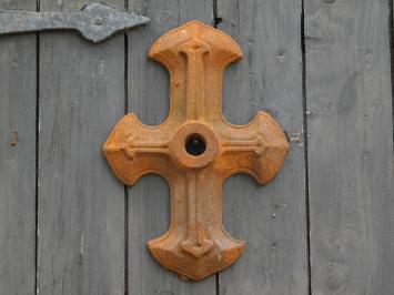 Wandanker, Kreuzform – 35 x 25 cm – Gusseisen