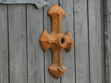 Wandanker, Kreuzform – 35 x 25 cm – Gusseisen