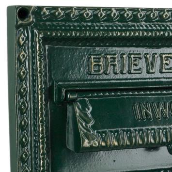 Nostalgische Brievenbus Muurplaat - Groen - 40 x 35 cm - Alu