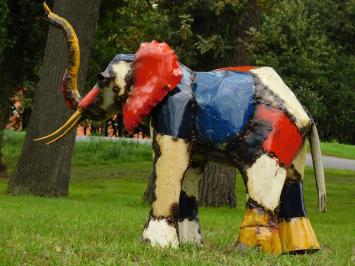 Nacho the Elephant - 80 x 90 cm - Colorful Sculpture - African Artwork