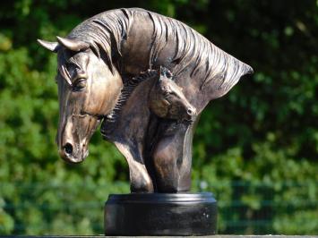 Paardenbeeld van Polystone - Bronskleurig