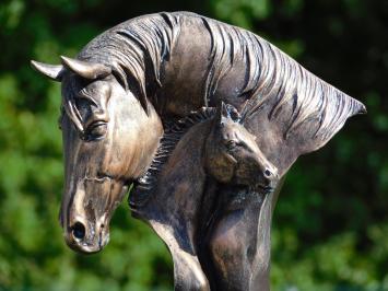 Paardenbeeld van Polystone - Bronskleurig