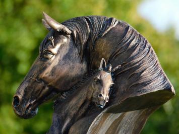 Paardenbeeld van Polystone - Bronskleurig