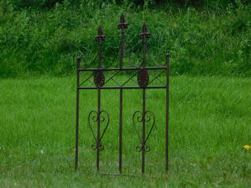 French Lily Fence - Wrought Iron - Dark Brown - Decorative Fence
