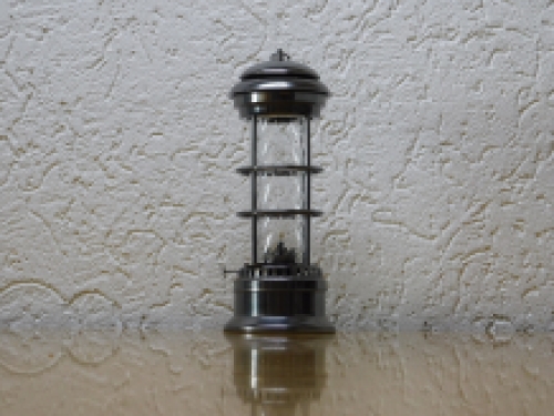Petroleumlampe - rust-Eisen-old-look-l mit Glas - 30cm