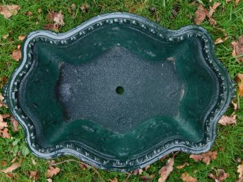 Pflanzgefäß Jugendstil - 55 cm - Alu - Dunkelgrün