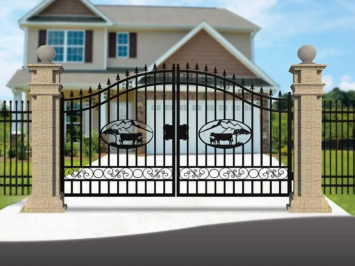 Poort “Alpine Meadow” Country House - 365 cm - Wrought iron - Black