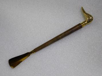 Shoehorn with Duck - Hardwood and Brass