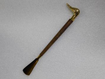 Shoehorn with Duck - Hardwood and Brass