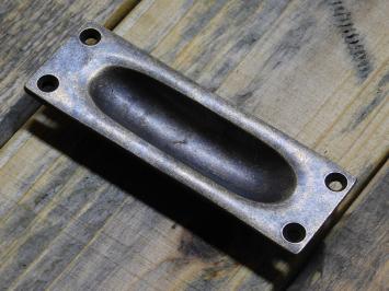 Sliding door handle - 10 cm - Antique Brass