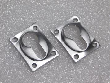 Set van 2 Cilinderrozetten Vierkant – 37 x 37 mm – Mat Nikkel
