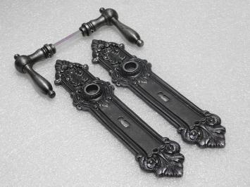 Set Deurbeslag - Klinken Cambridge + Deurplaten Heritage BB 72 - Gietijzer Verzinkt